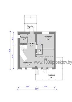 Проект каменного дома 1118