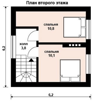 Проект дома из блоков 10-2043