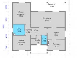 Проект дома из блоков 1-08