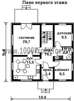 Проект дома из блоков 1476