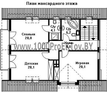Проект дома из блоков 1464