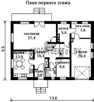 Проект дома из блоков 1346