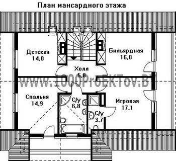Проект дома из блоков 1175