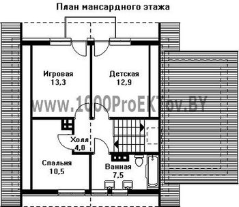 Проект дома из блоков 1152