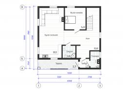 Проект каркасного дома 2-80-3