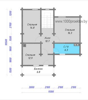 Проект деревянного дома 3-10